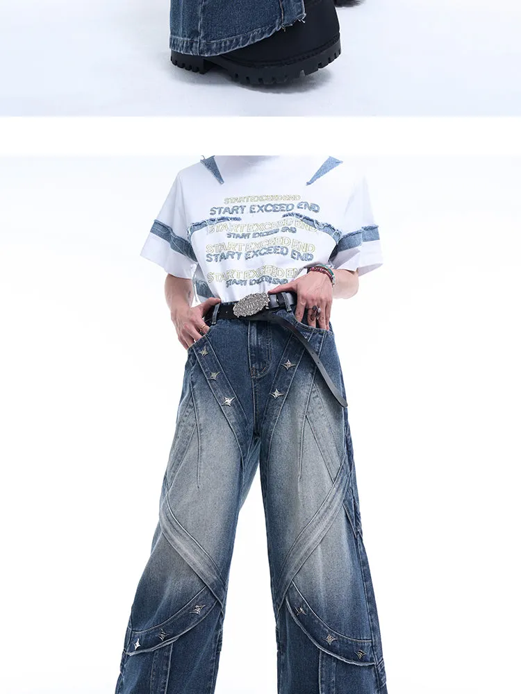 【24s Sep.】Wide-Leg Washed Denim Pants