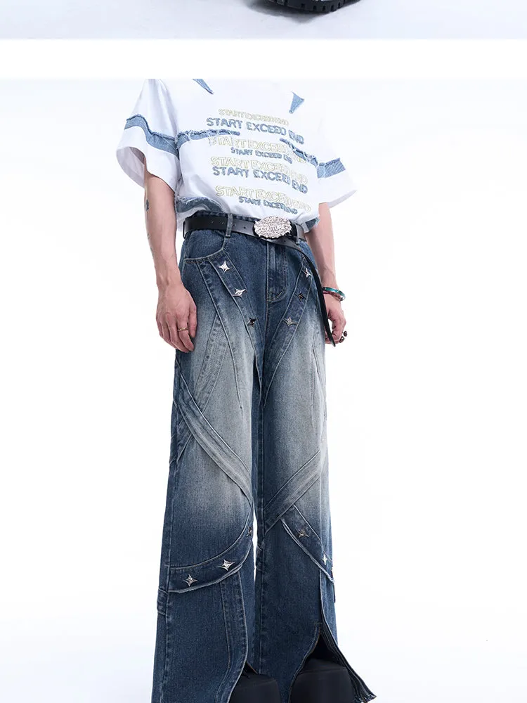 【24s Sep.】Wide-Leg Washed Denim Pants