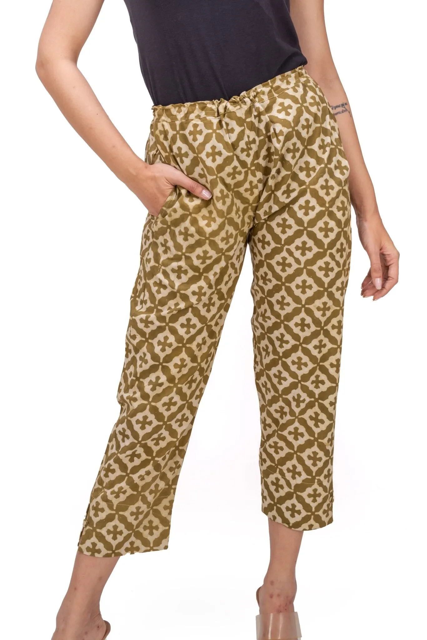 405-147 White Lotus Women's "Eva" Pencil Pants