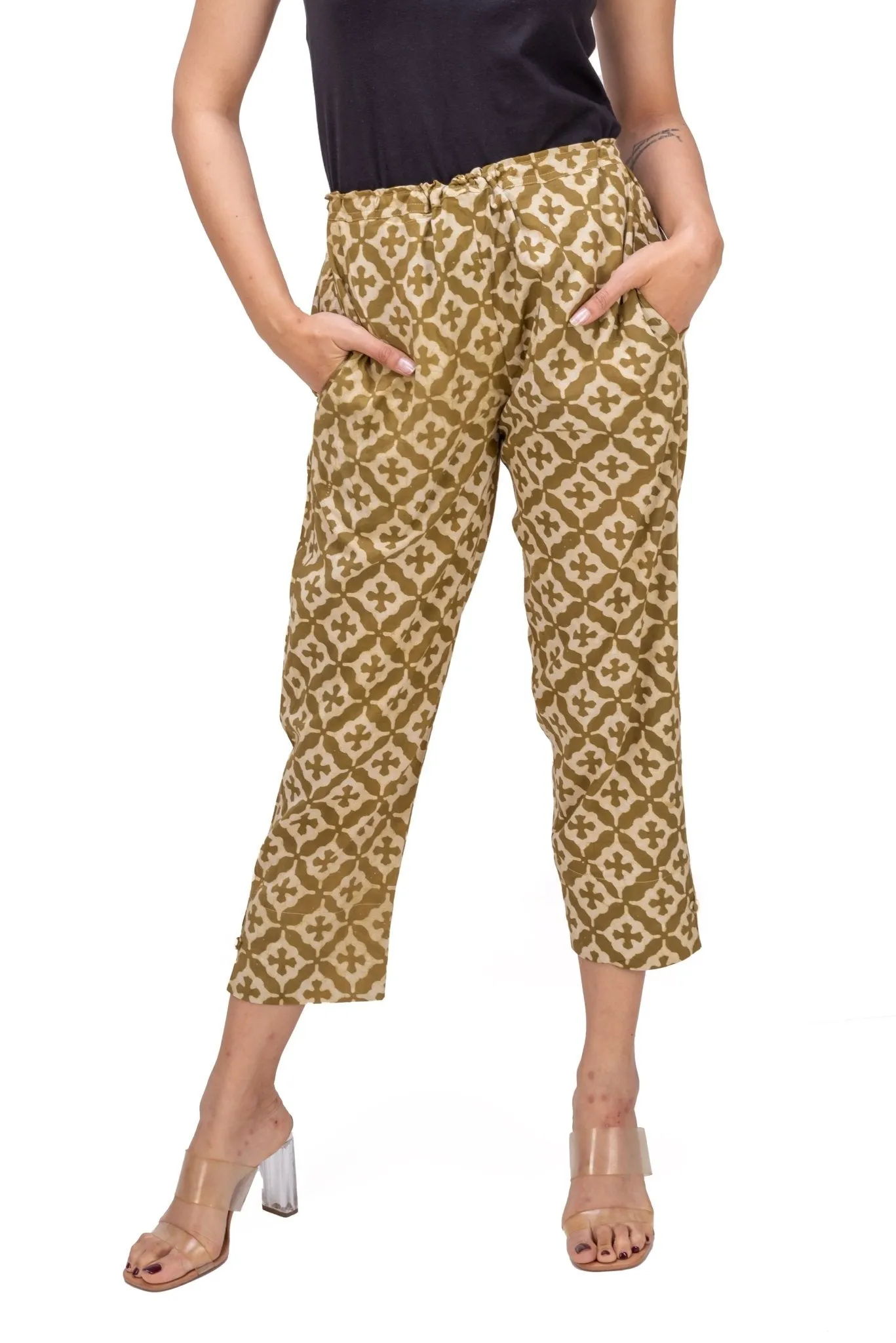 405-147 White Lotus Women's "Eva" Pencil Pants