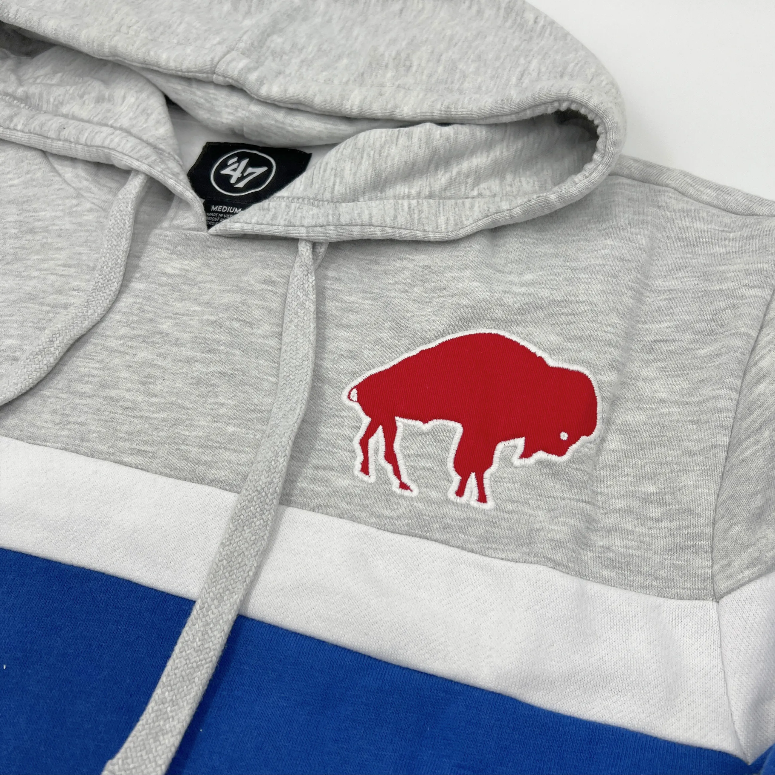 '47 Brand Buffalo Bills Retro Logo Gray & Blue Hoodie