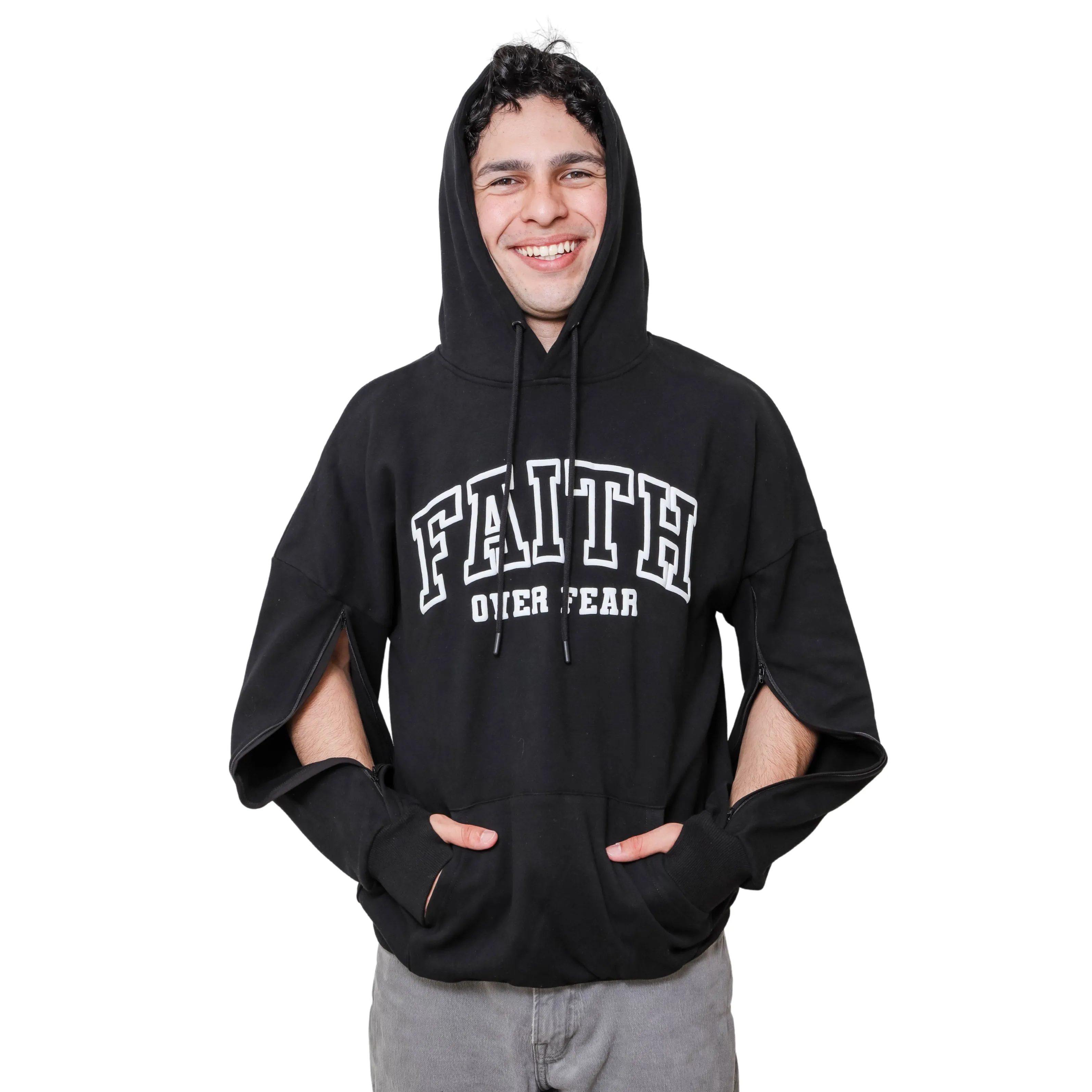 Arm Access Pullover Hoodies. For Men and Women