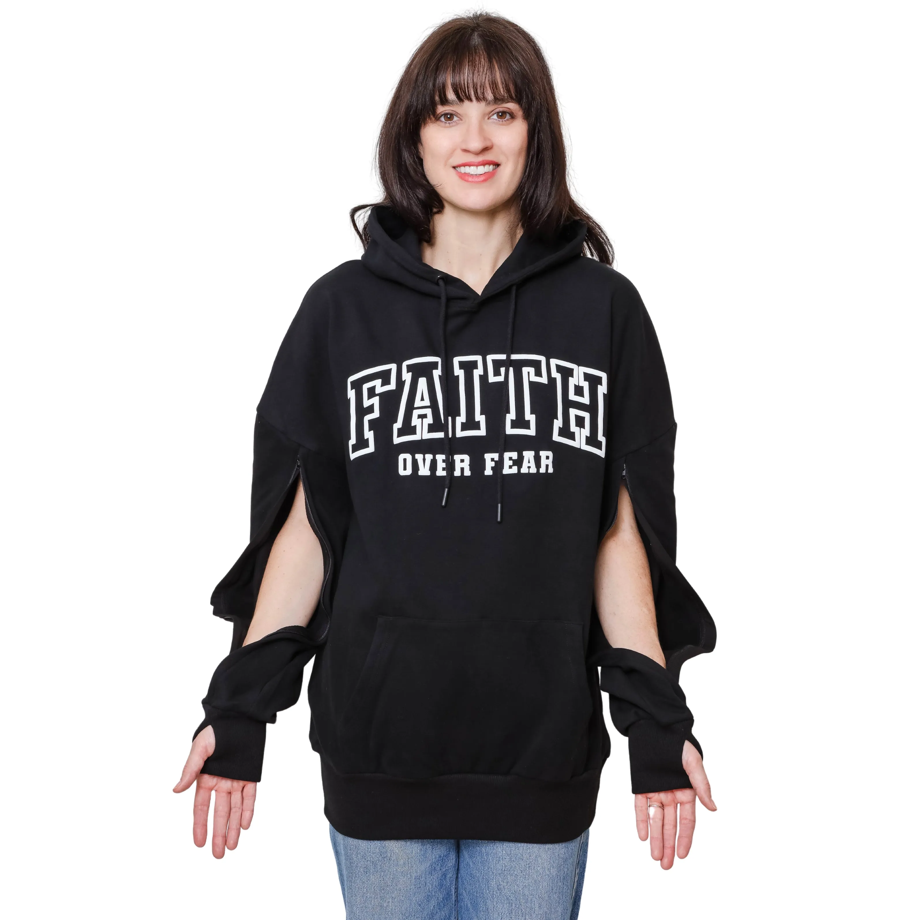 Arm Access Pullover Hoodies. For Men and Women