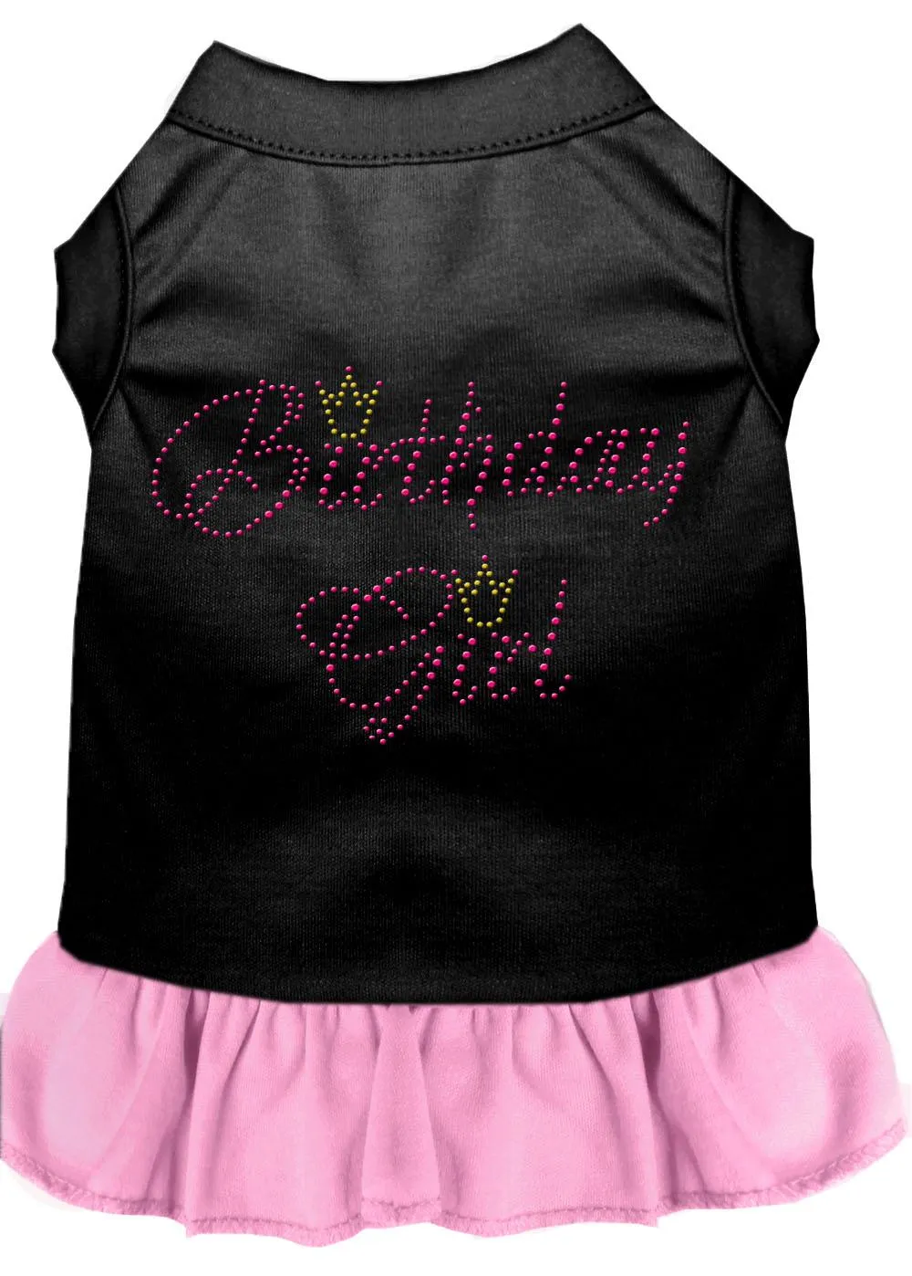 Birthday Girl Rhinestone Dresses Black With Light Pink Sm (10)