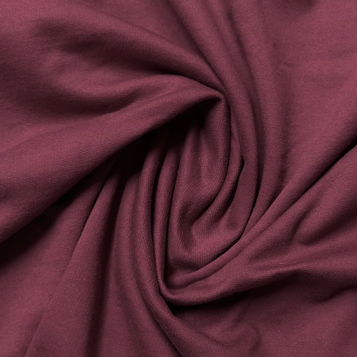 Burgundy Cotton Fleece Fabric