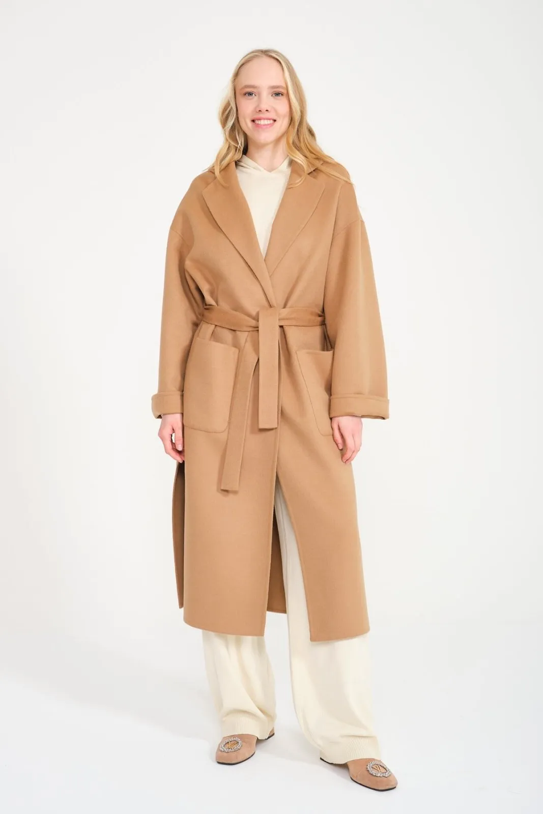 Camel Wool Long Coat