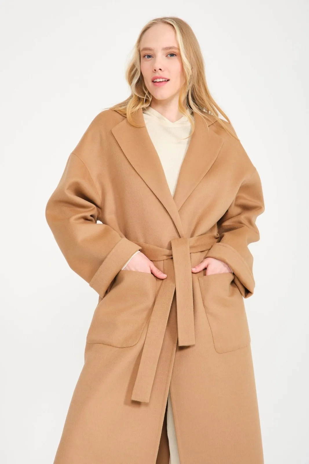 Camel Wool Long Coat