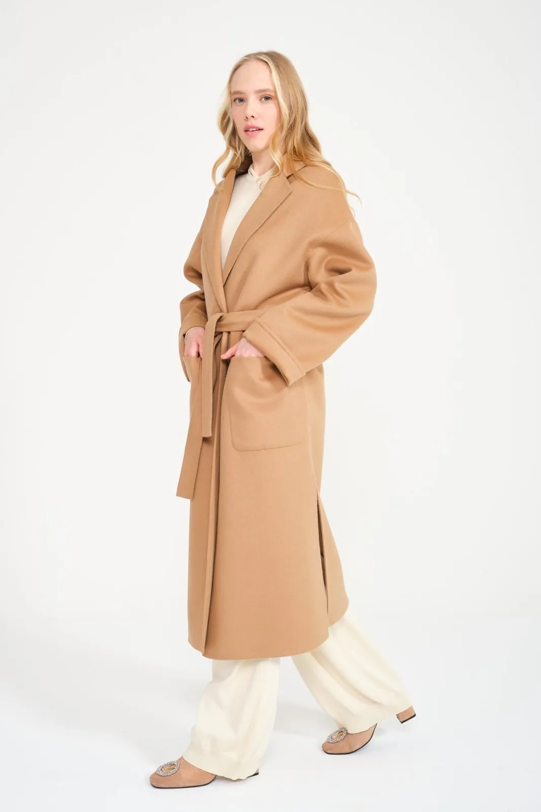 Camel Wool Long Coat