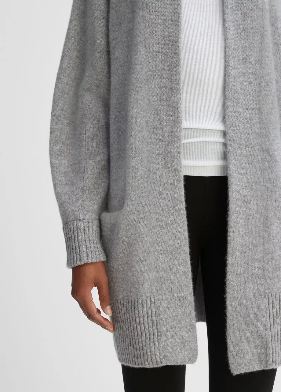 Cashmere Open-Front Cardigan