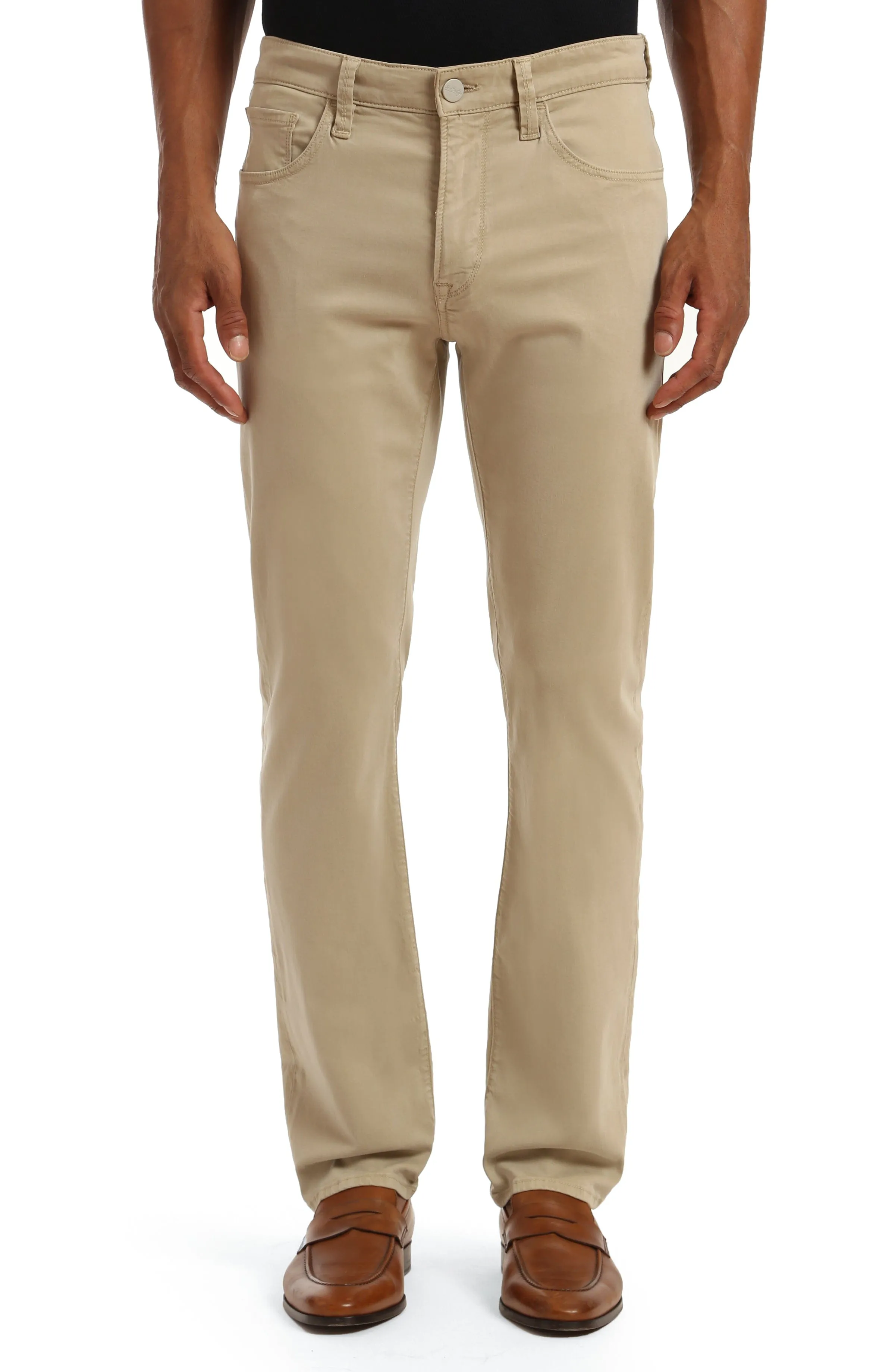 Charisma Relaxed Straight Pants In Aluminum Twill