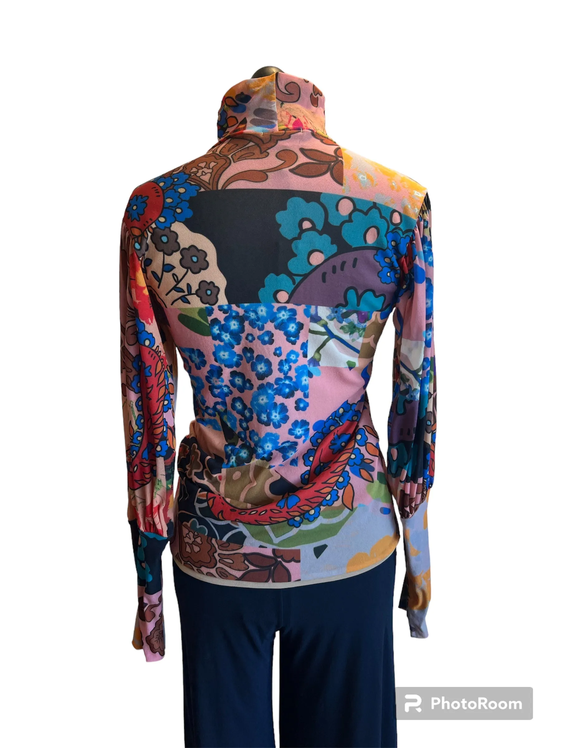 Coco Floral Turtleneck Multi Long Sleeve