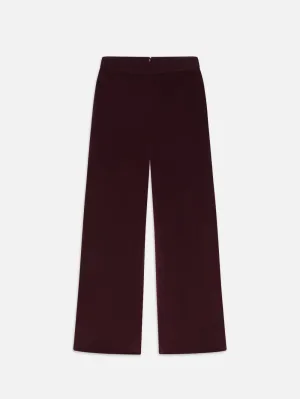 Crop Velvet Wide Leg -- Wine