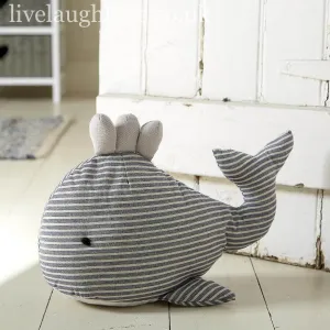 Dark Blue Whale Doorstop