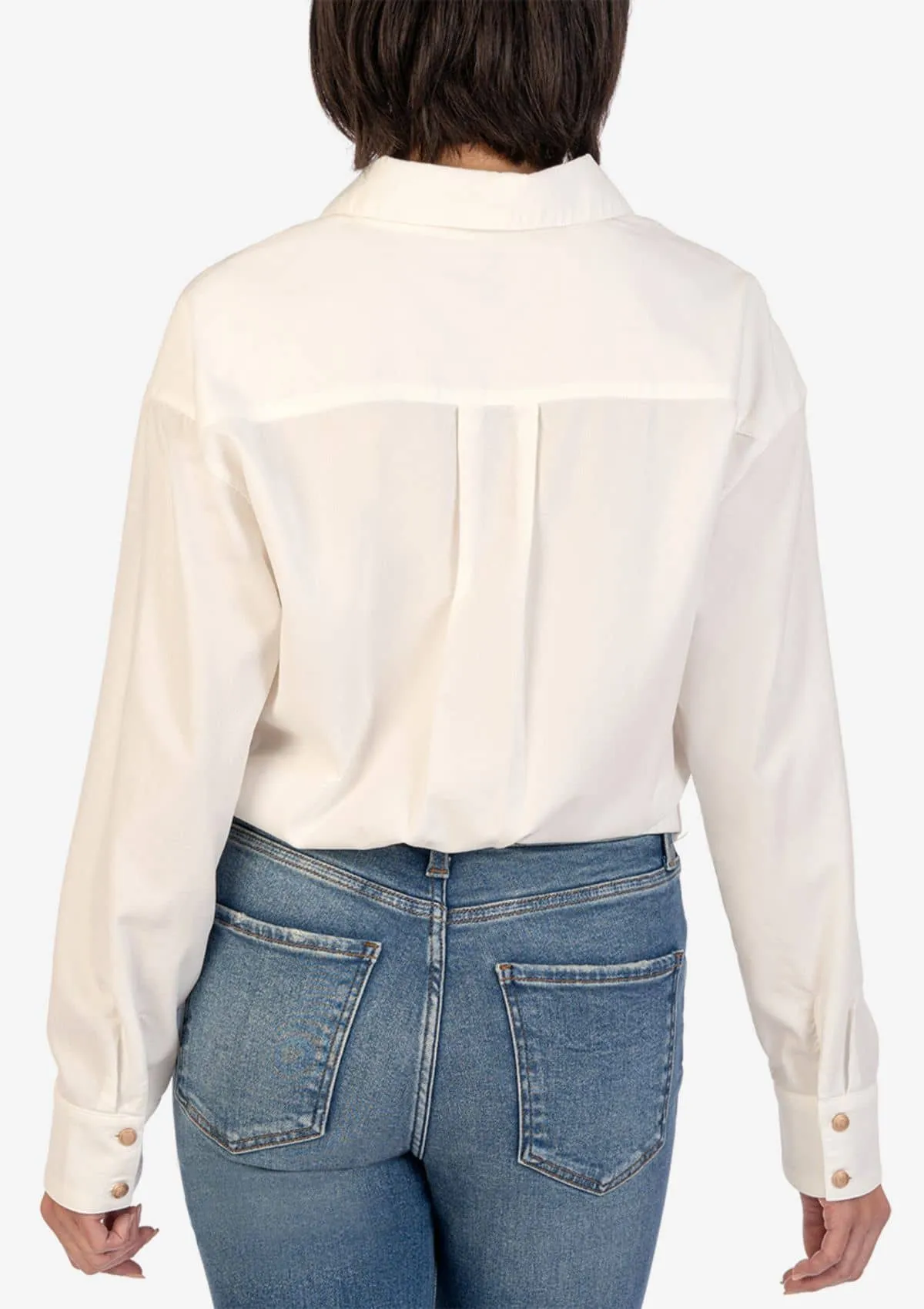 Delanie Front Knot Long Sleeve Shirt