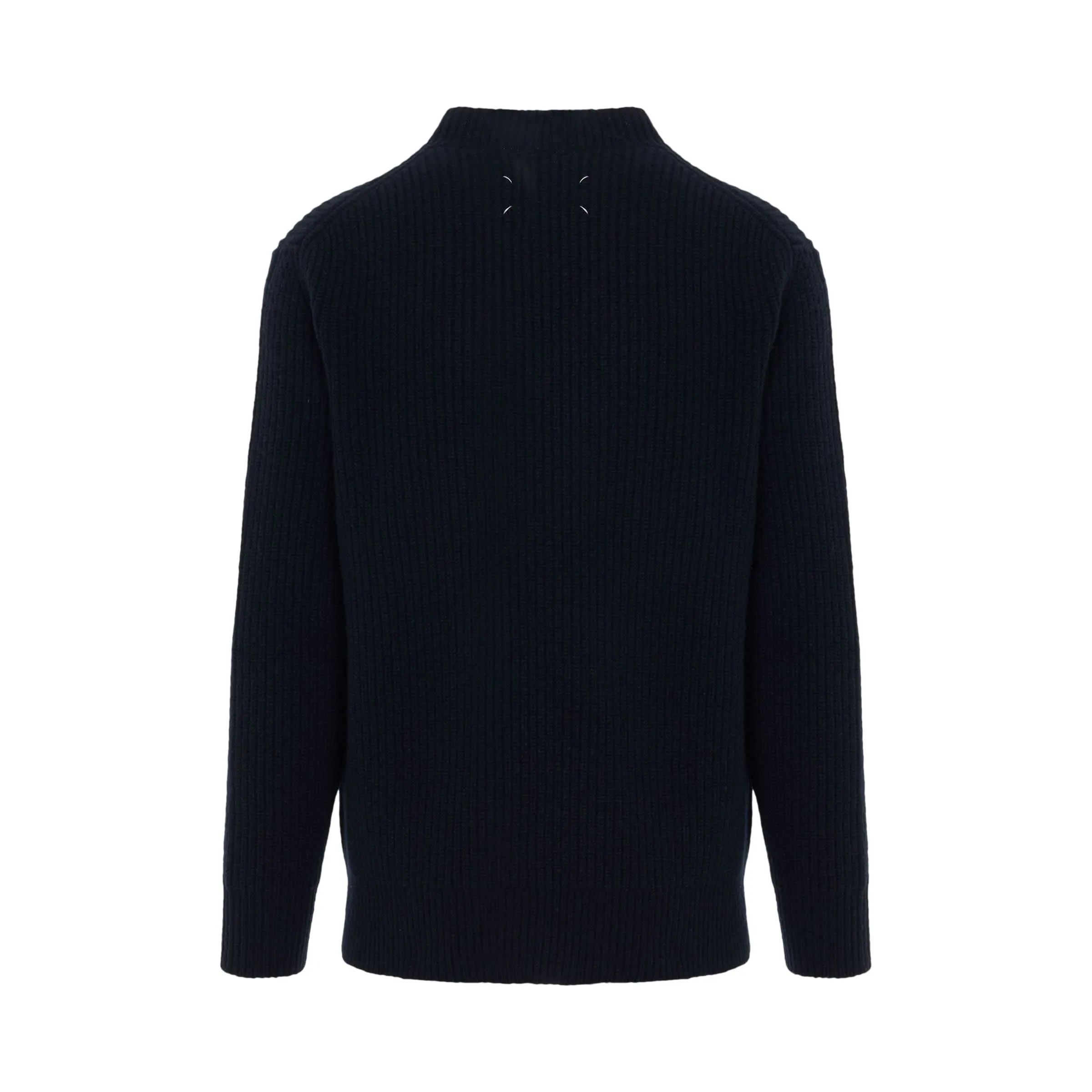 Donegal Classic Knit Sweater in Dark Blue