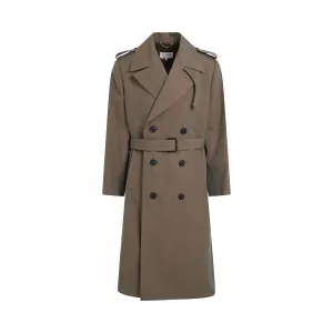 Double Breasted Trench Coat in Nutmeg