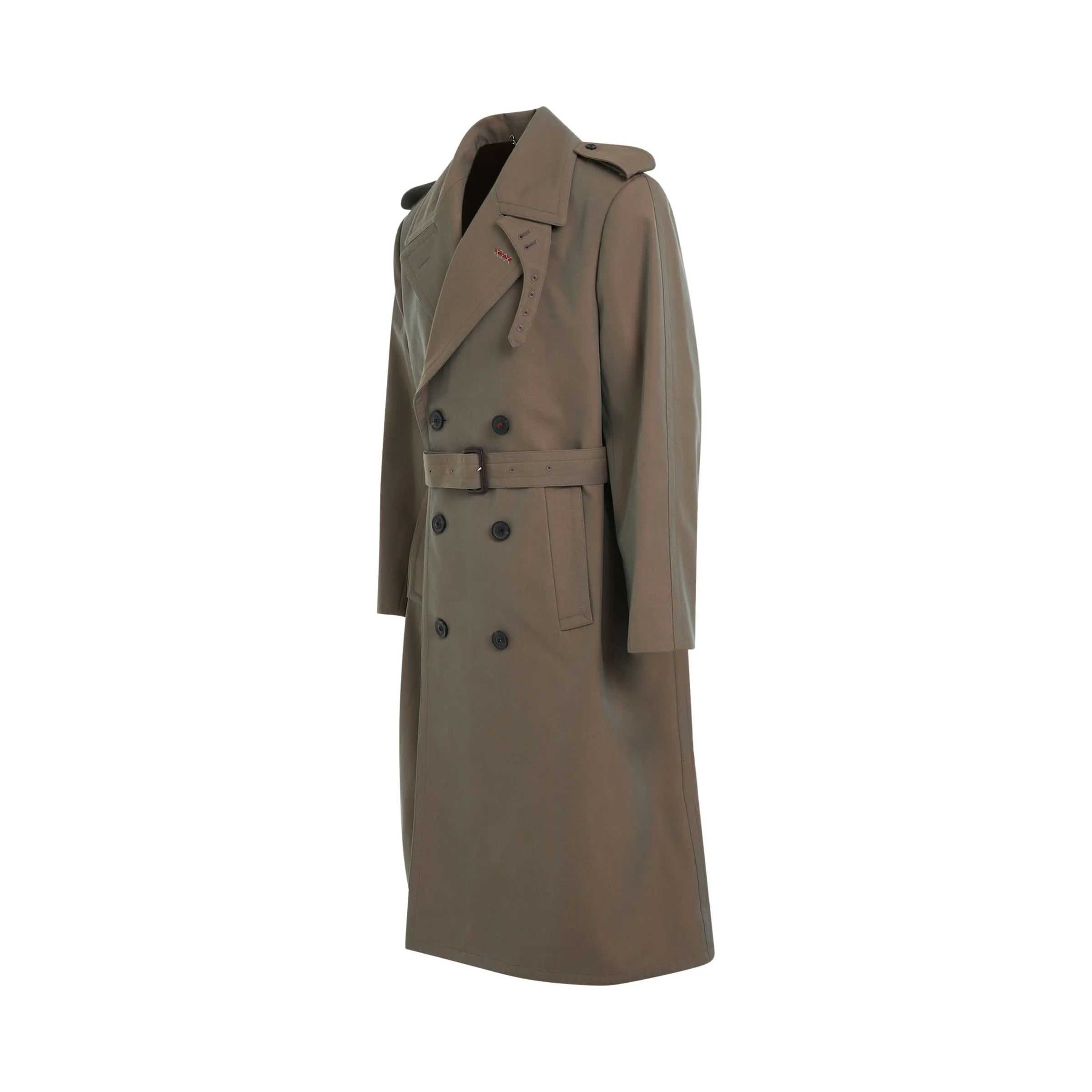 Double Breasted Trench Coat in Nutmeg