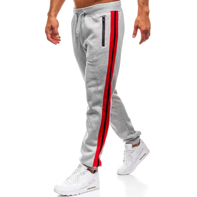 Fashionable Zipper Stitching Design Sport Sweatpants