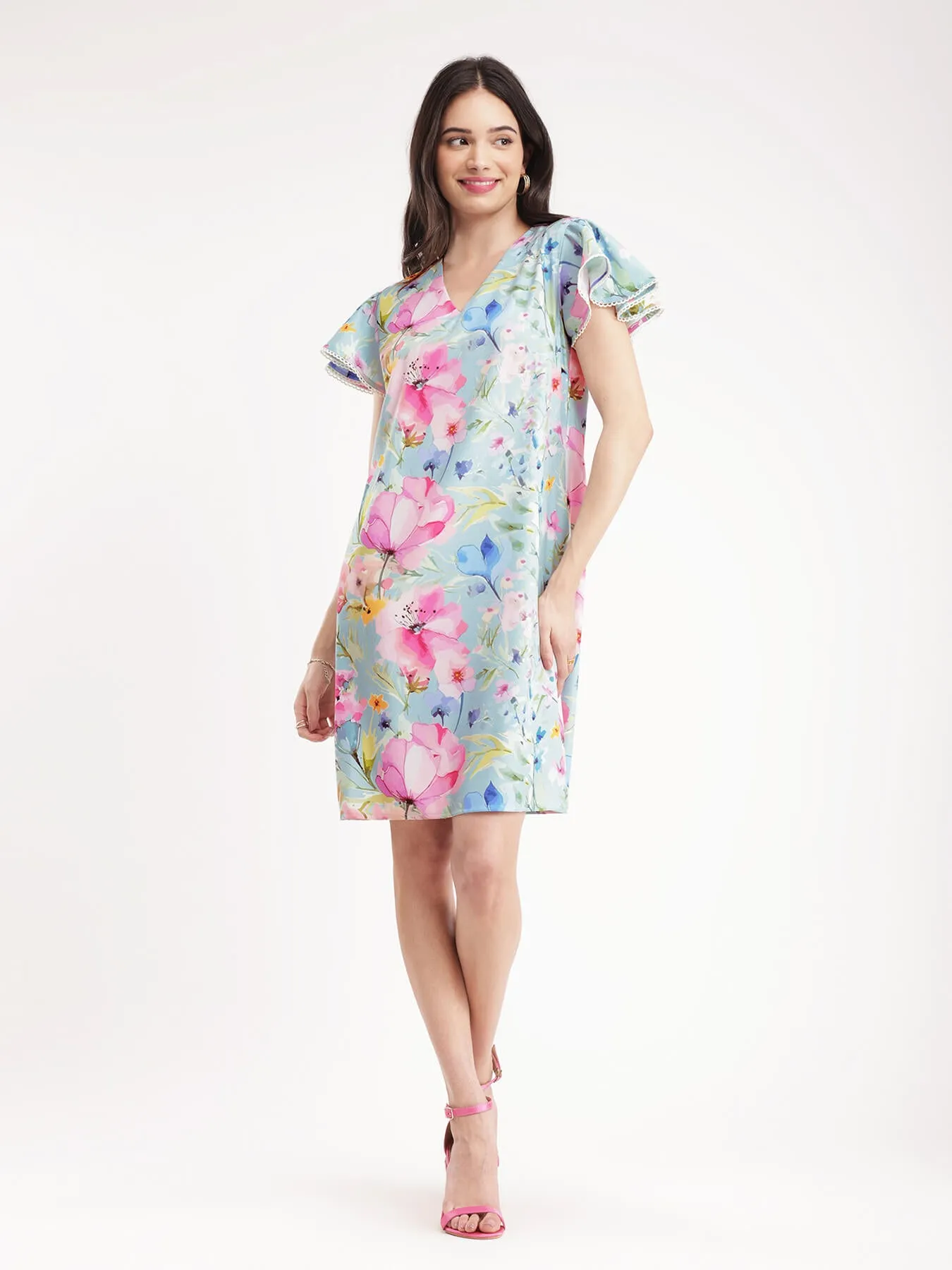 Floral Shift Dress - Multicolour