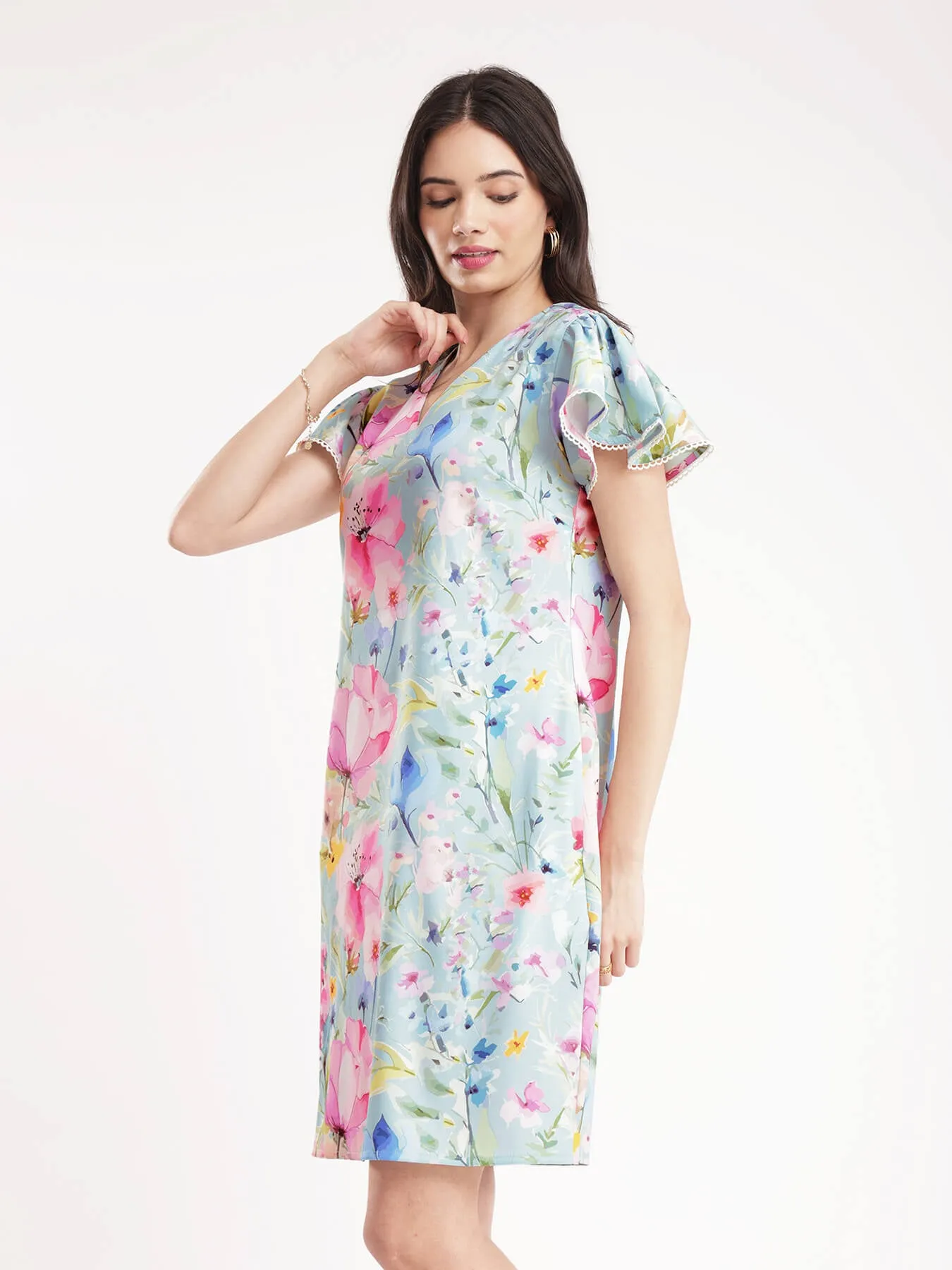 Floral Shift Dress - Multicolour