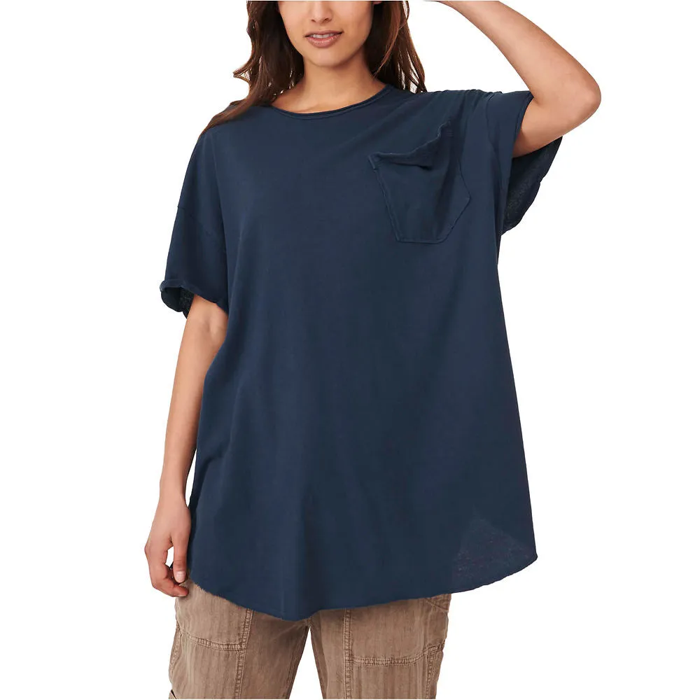 Free People Oversized Take It Easy Tee, Size Medium