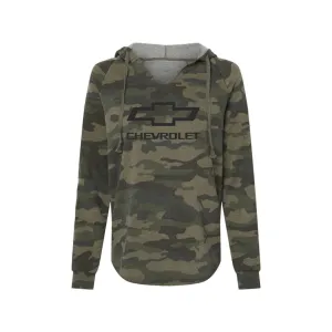 General Motors Chevrolet Bowtie Women’s Lightweight Camo Hoodie Sweatshirt