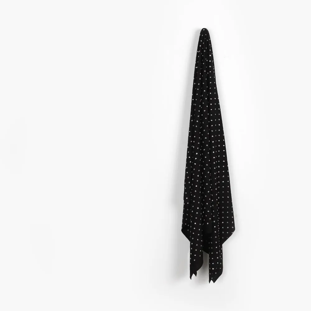 Glitter Dot Poly Knit - Black