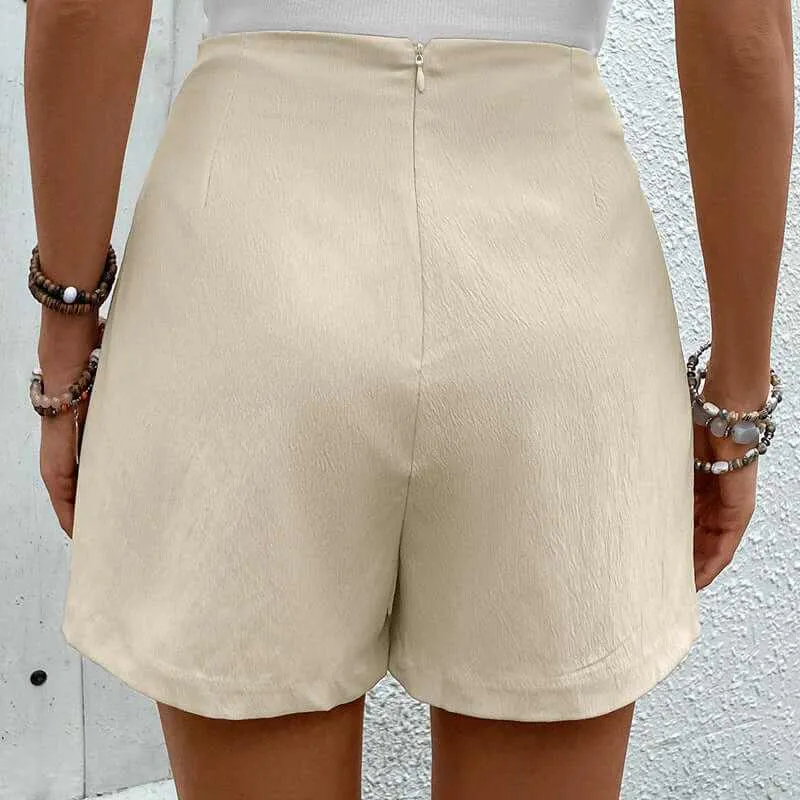 Glow Chic's Casual High Waist Shorts With Belt