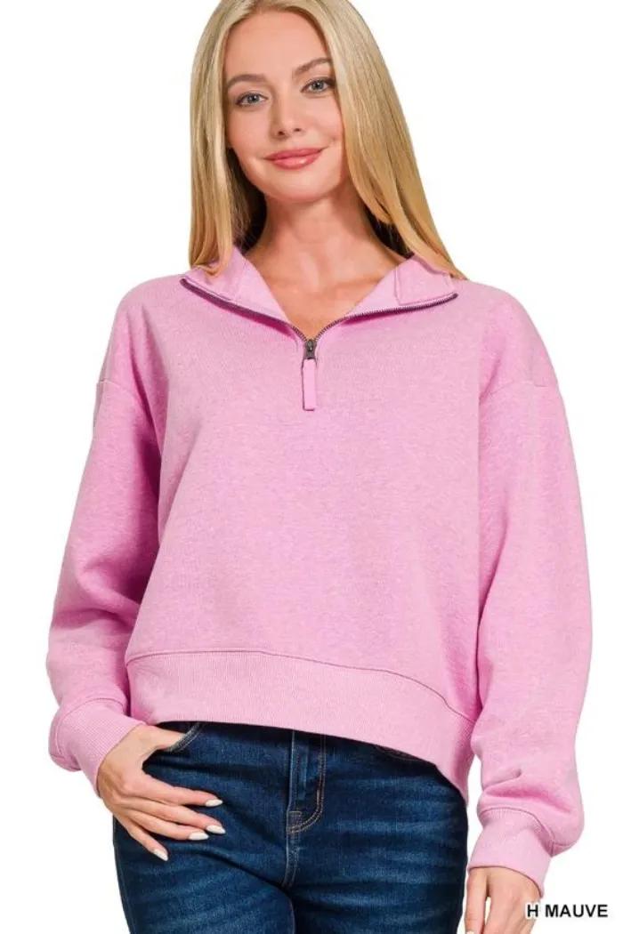 Half Zip Fleece Sweatshirt