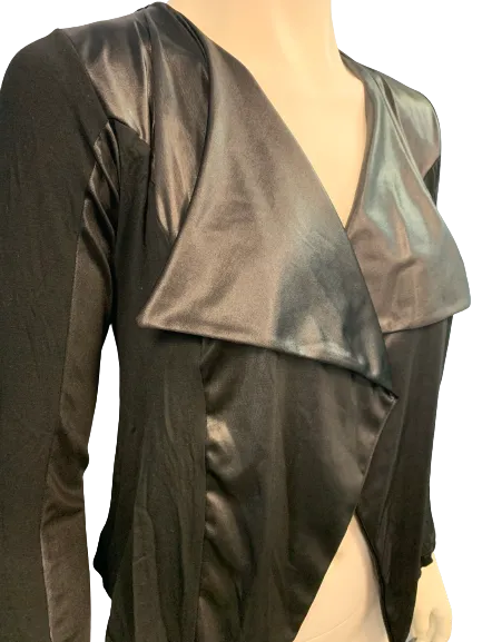 Happening in the Present Shrug with Faux Leather,Size Small