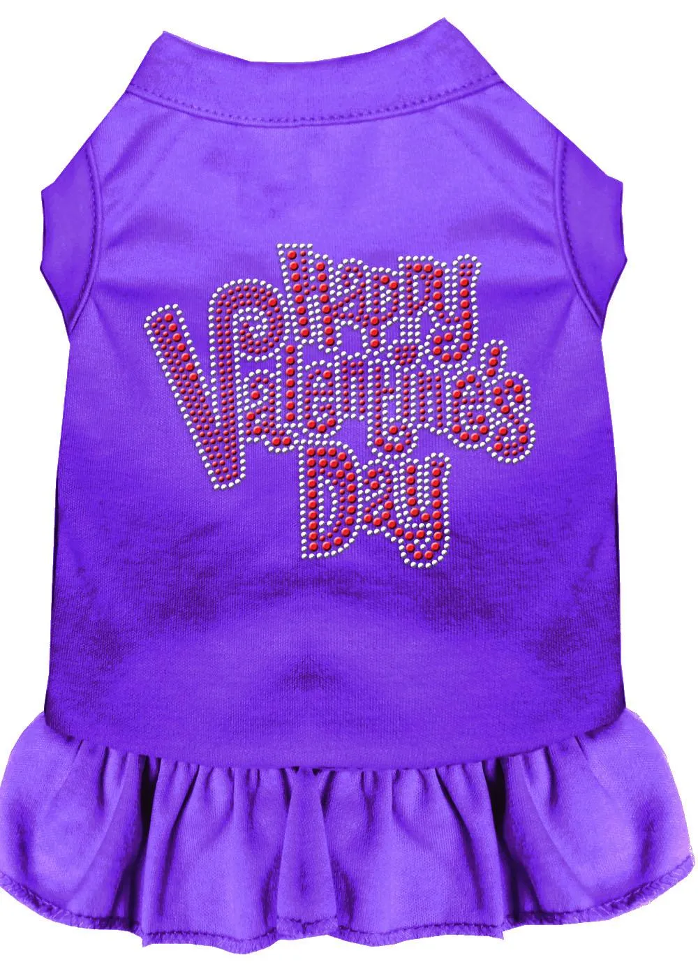 Happy Valentines Day Rhinestone Dress Purple Med (12)