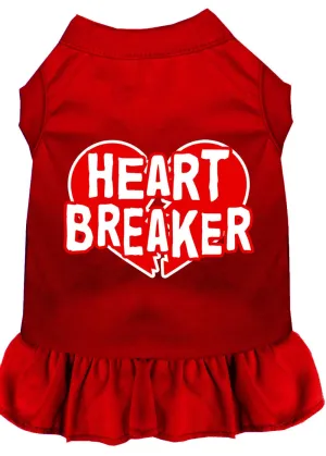 Heart Breaker Screen Print Dress Red Lg (14)