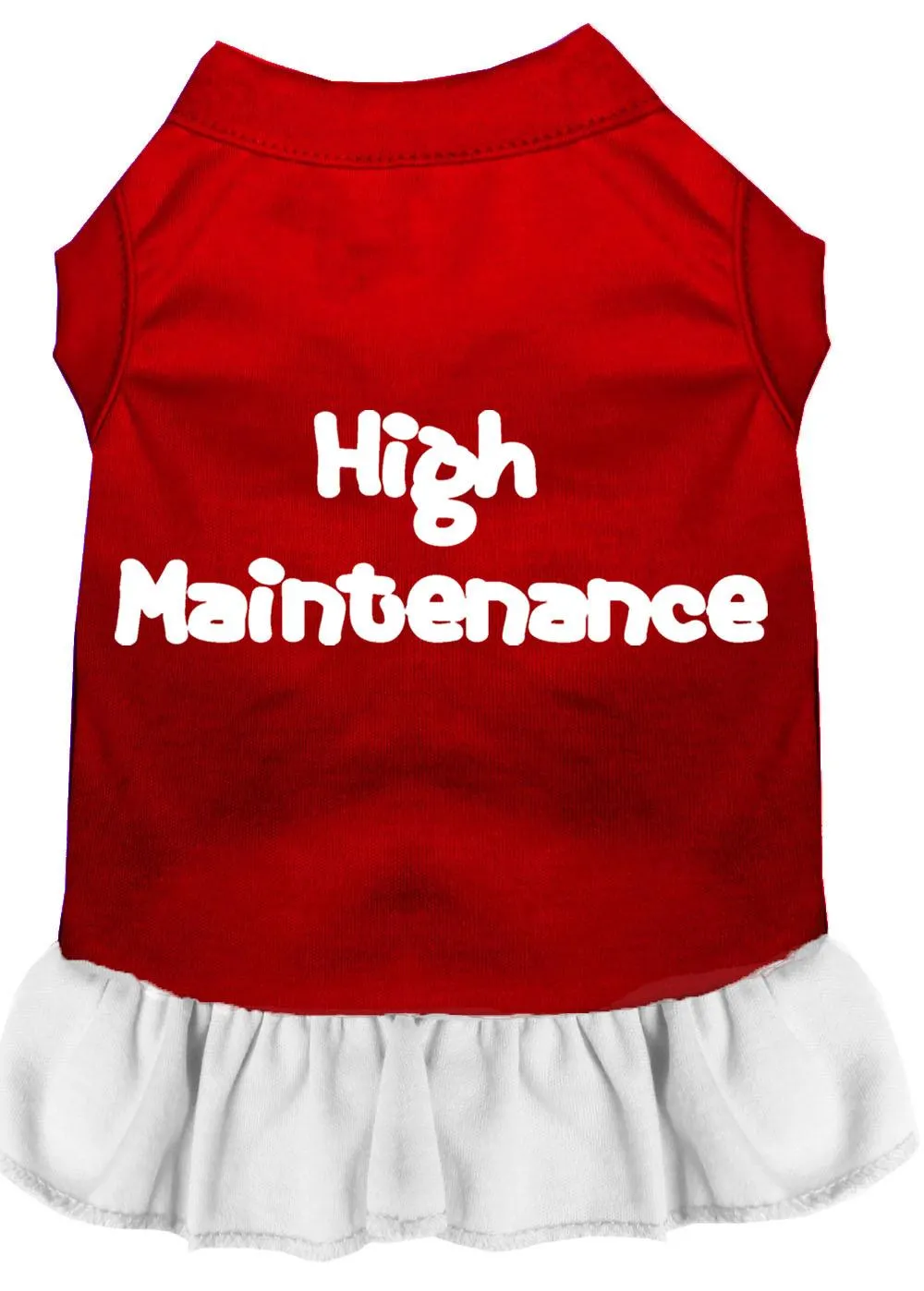 High Maintenance Screen Print Dress Red With White Xl (16)