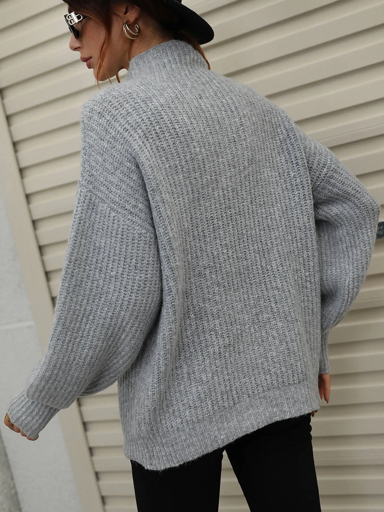 In The Thick Of It Rib-Knit Pullover Sweater in Tan, Black, White, Cream, Gray, or Green