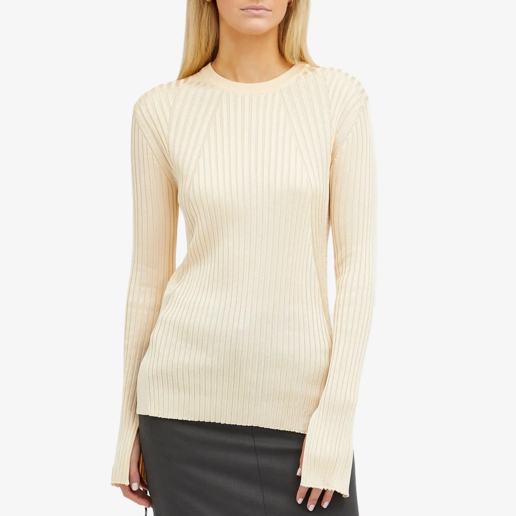 Jil Sander Rib jumper, light beige