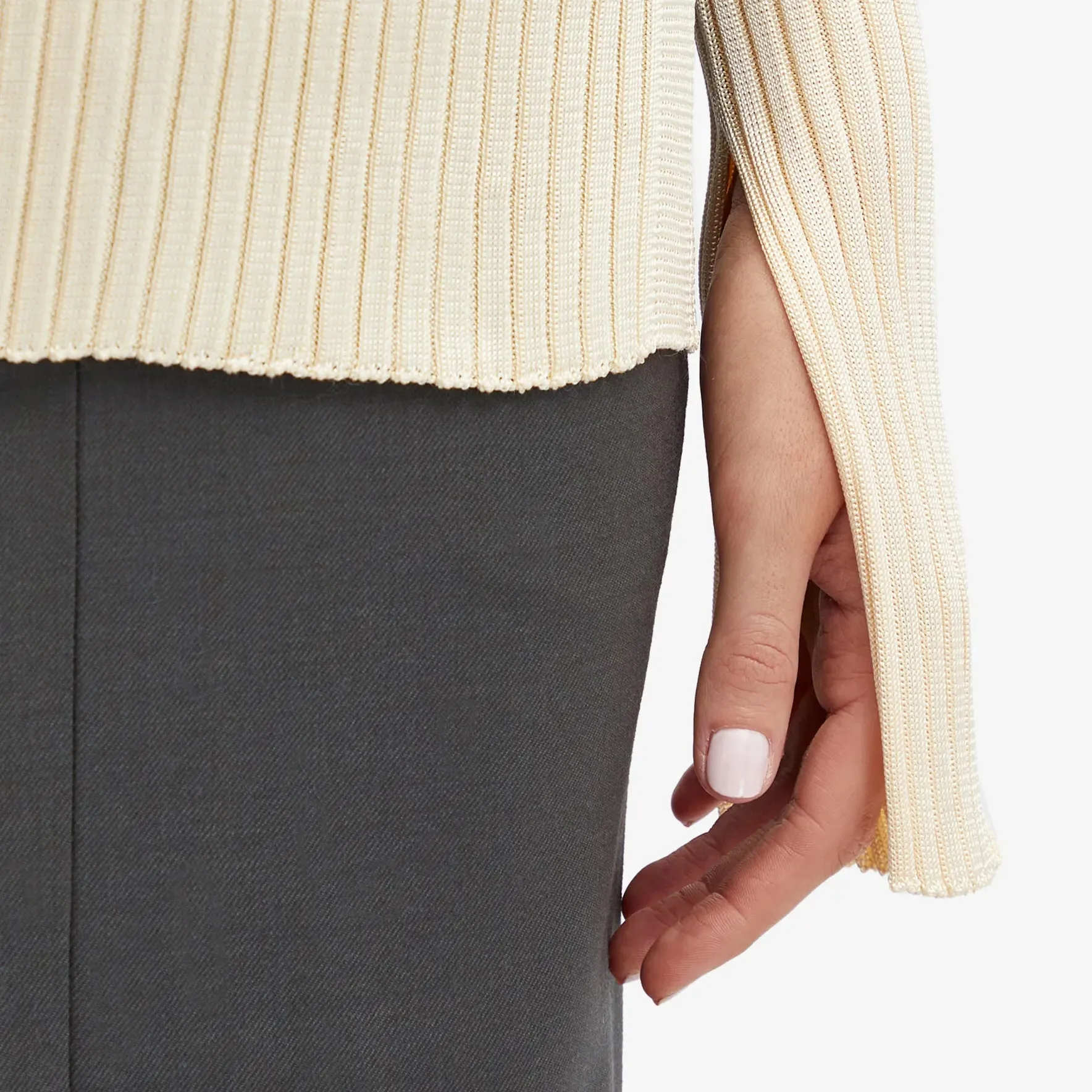 Jil Sander Rib jumper, light beige