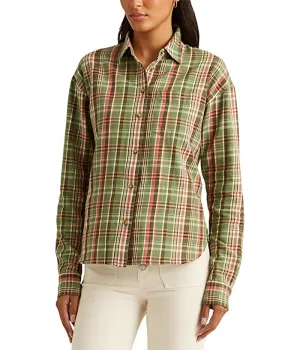 Lauren Ralph Lauren Plaid Cotton Twill Shirt