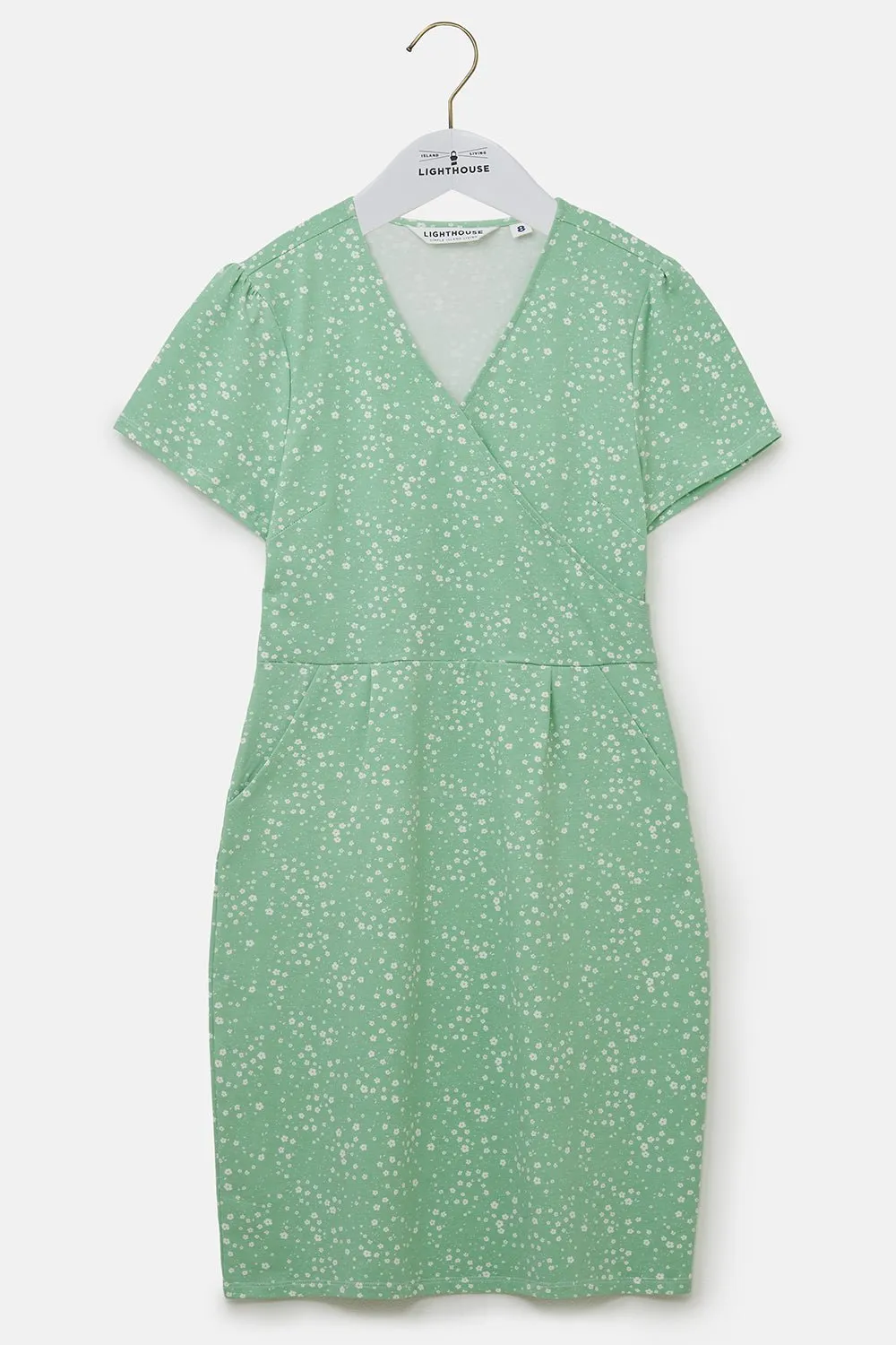 Lena Dress - Soft Green Floral