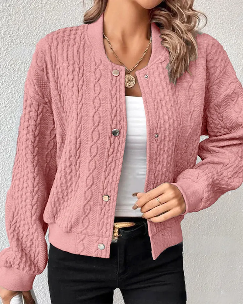 Lucille™ | Elegant Textured Fabric Cardigan