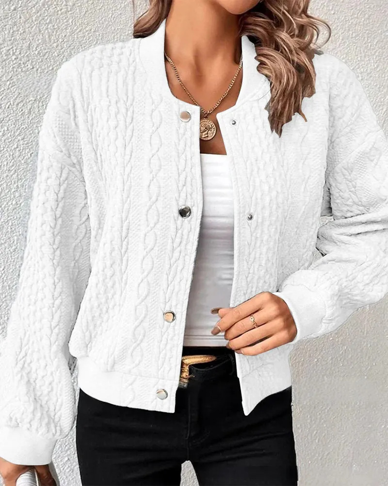 Lucille™ | Elegant Textured Fabric Cardigan