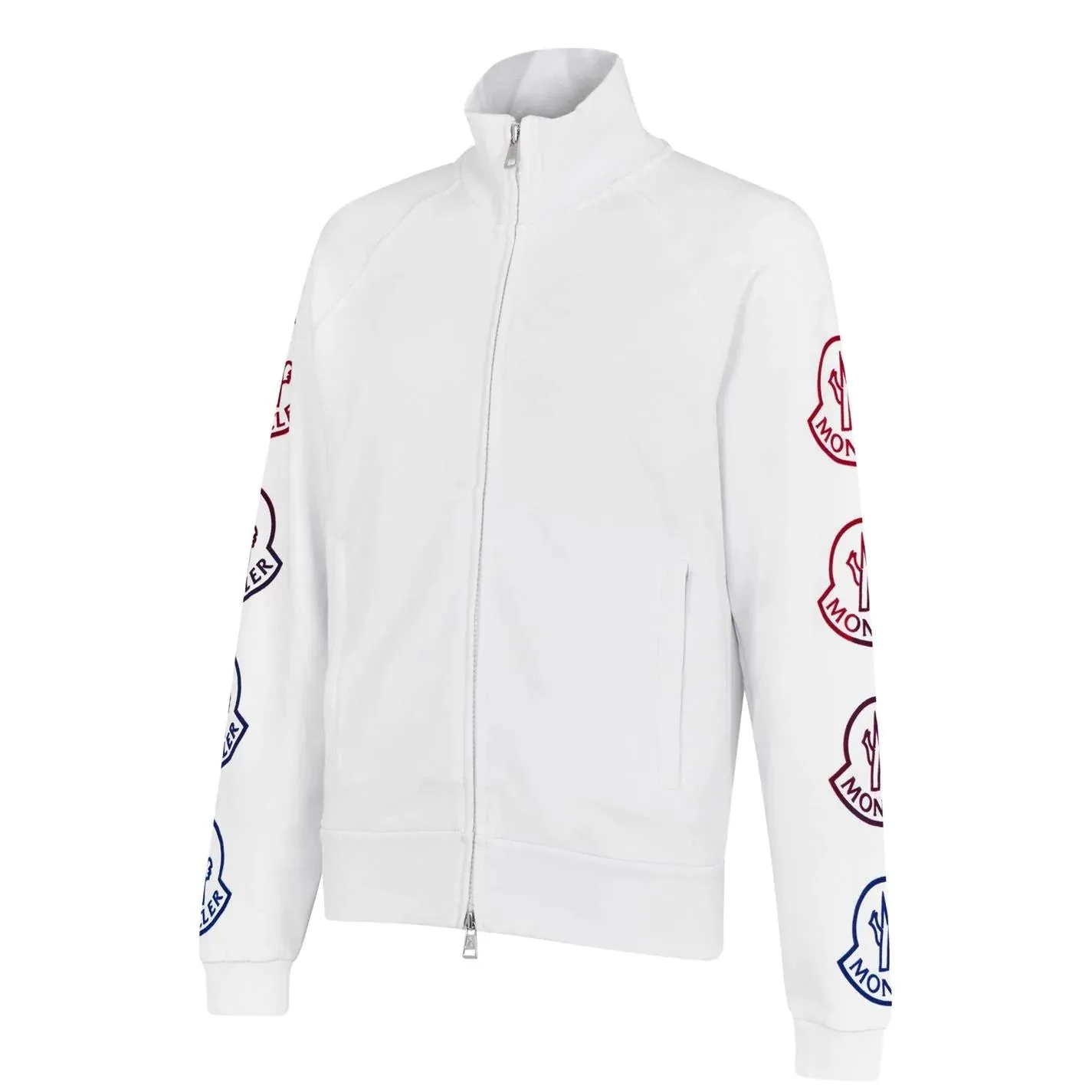 'Maglia Cardigan' Arm Logo Track Jacket White