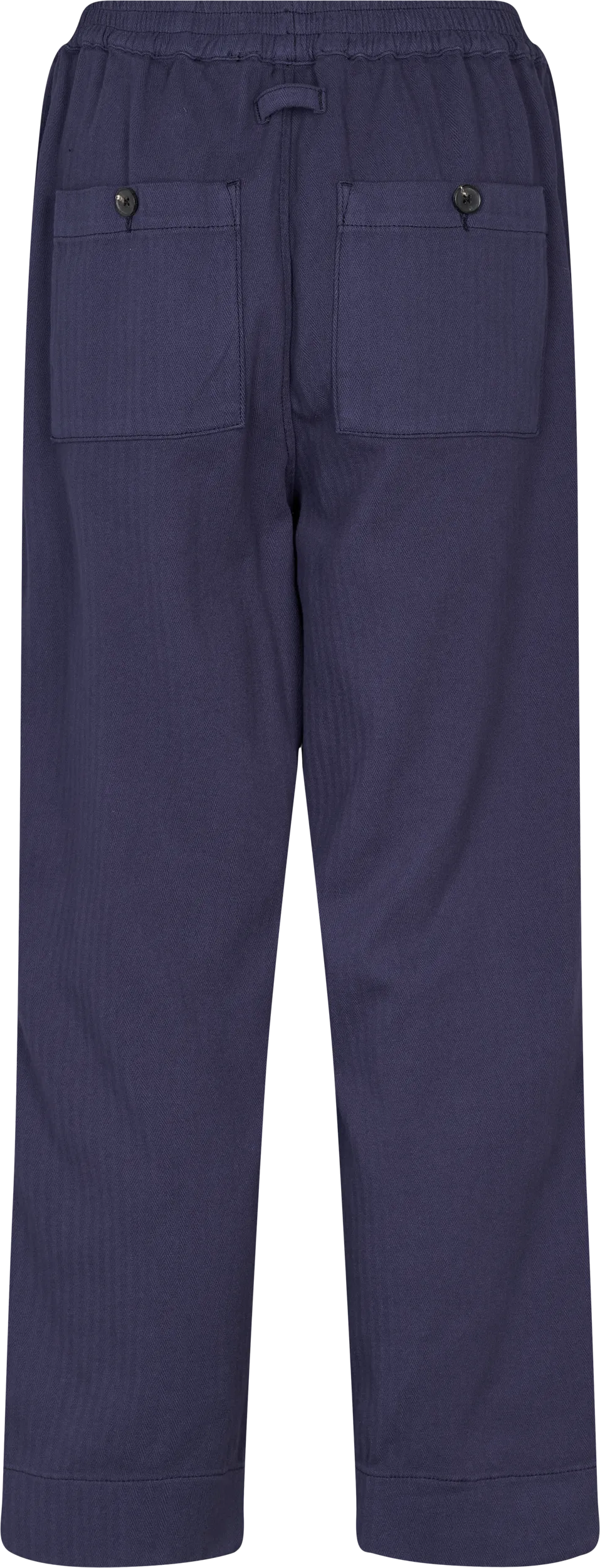 Maia Herringbone Cotton Pant - French Blue