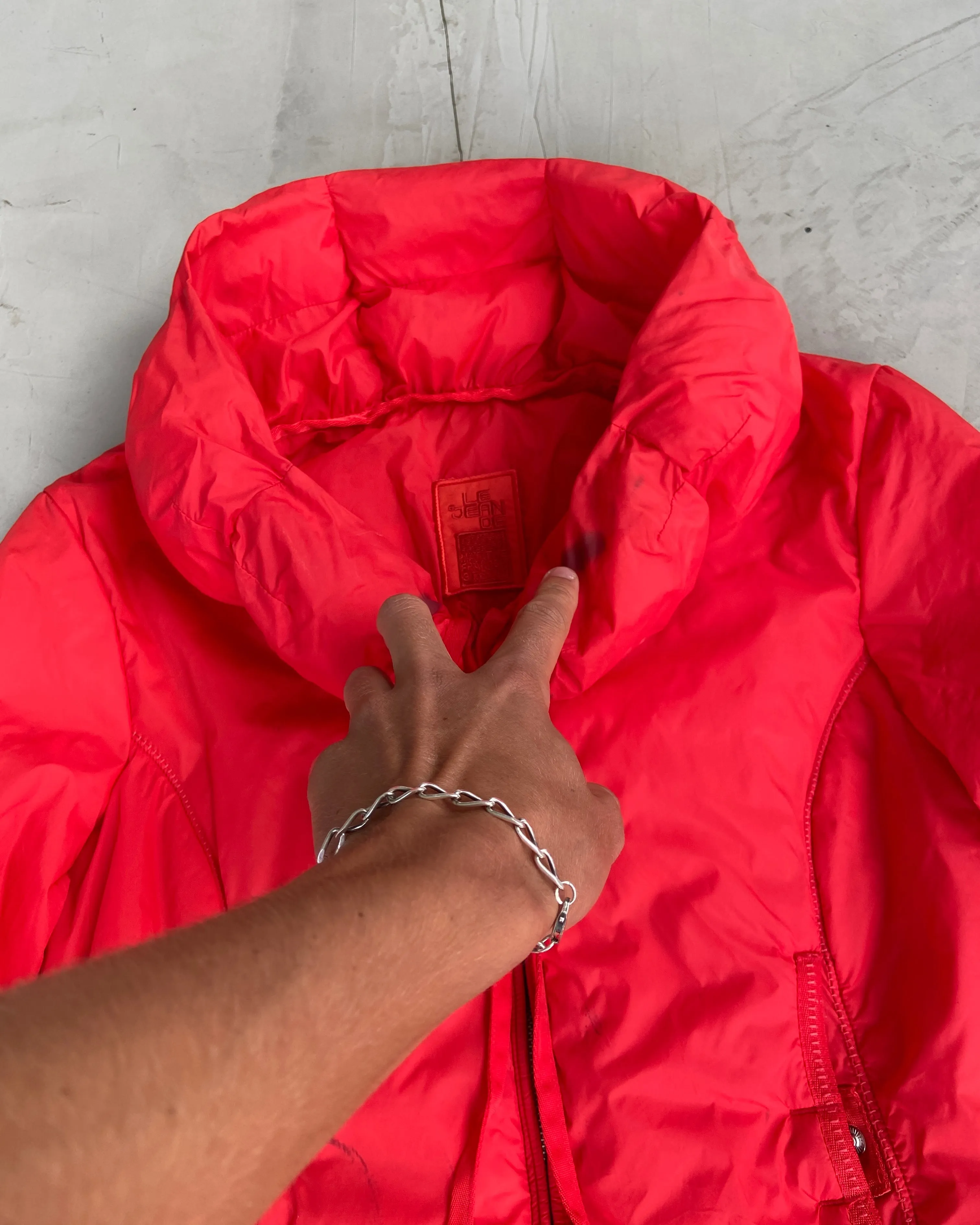 MARITHE FRANCOIS GIRBAUD MFG RED PUFFER JACKET - M