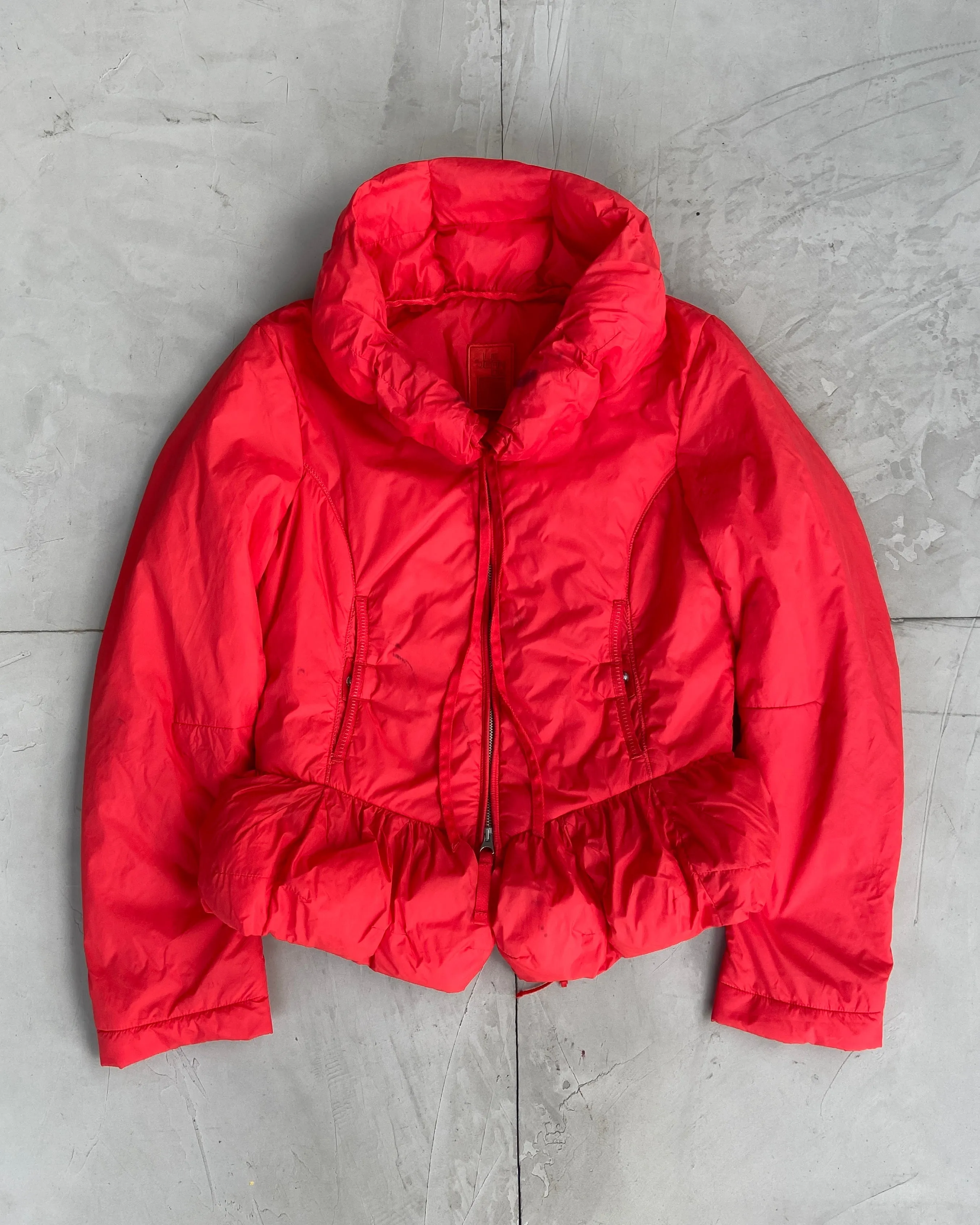 MARITHE FRANCOIS GIRBAUD MFG RED PUFFER JACKET - M