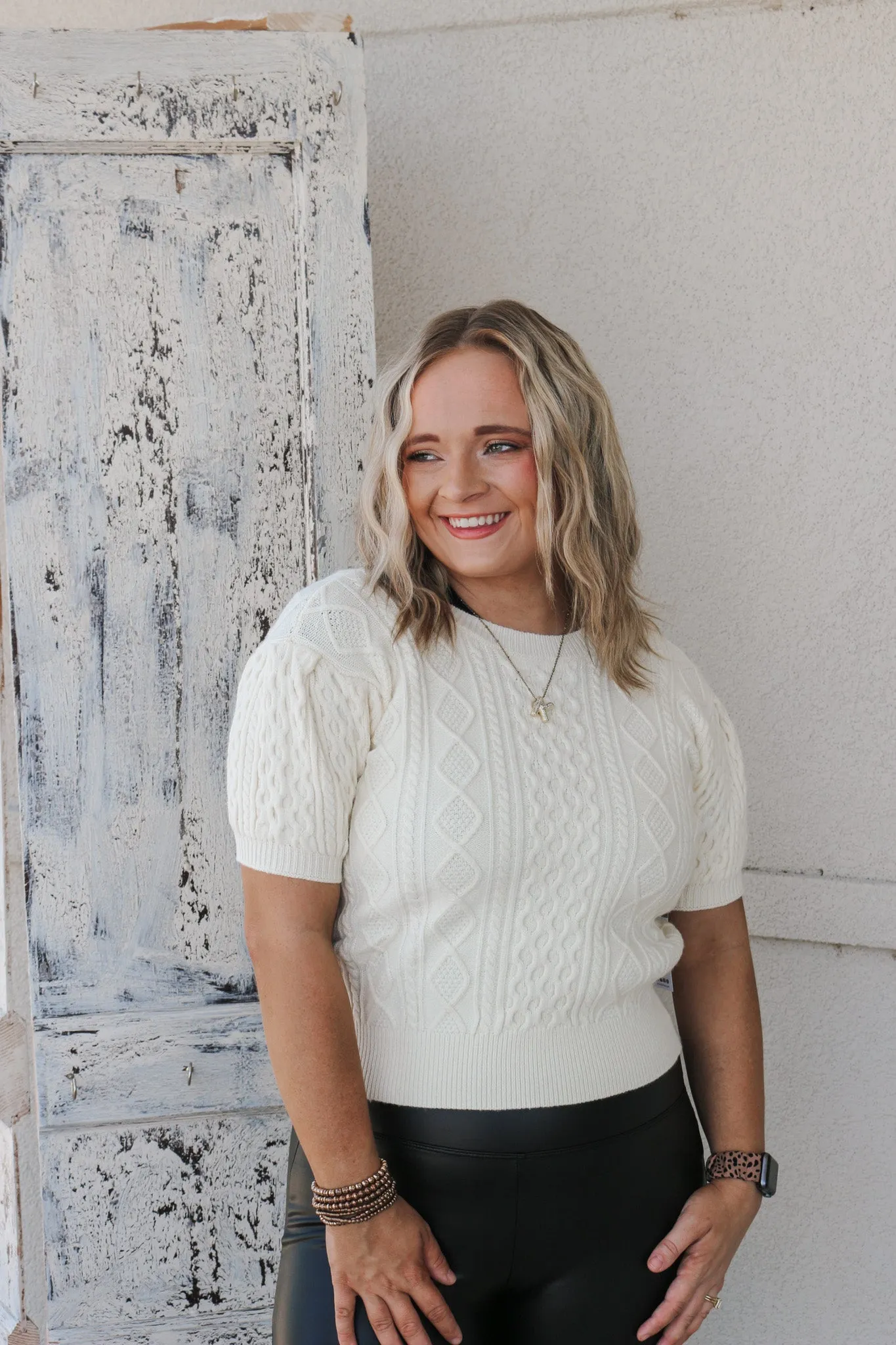 Needing A Refresh Ivory Knit Sweater