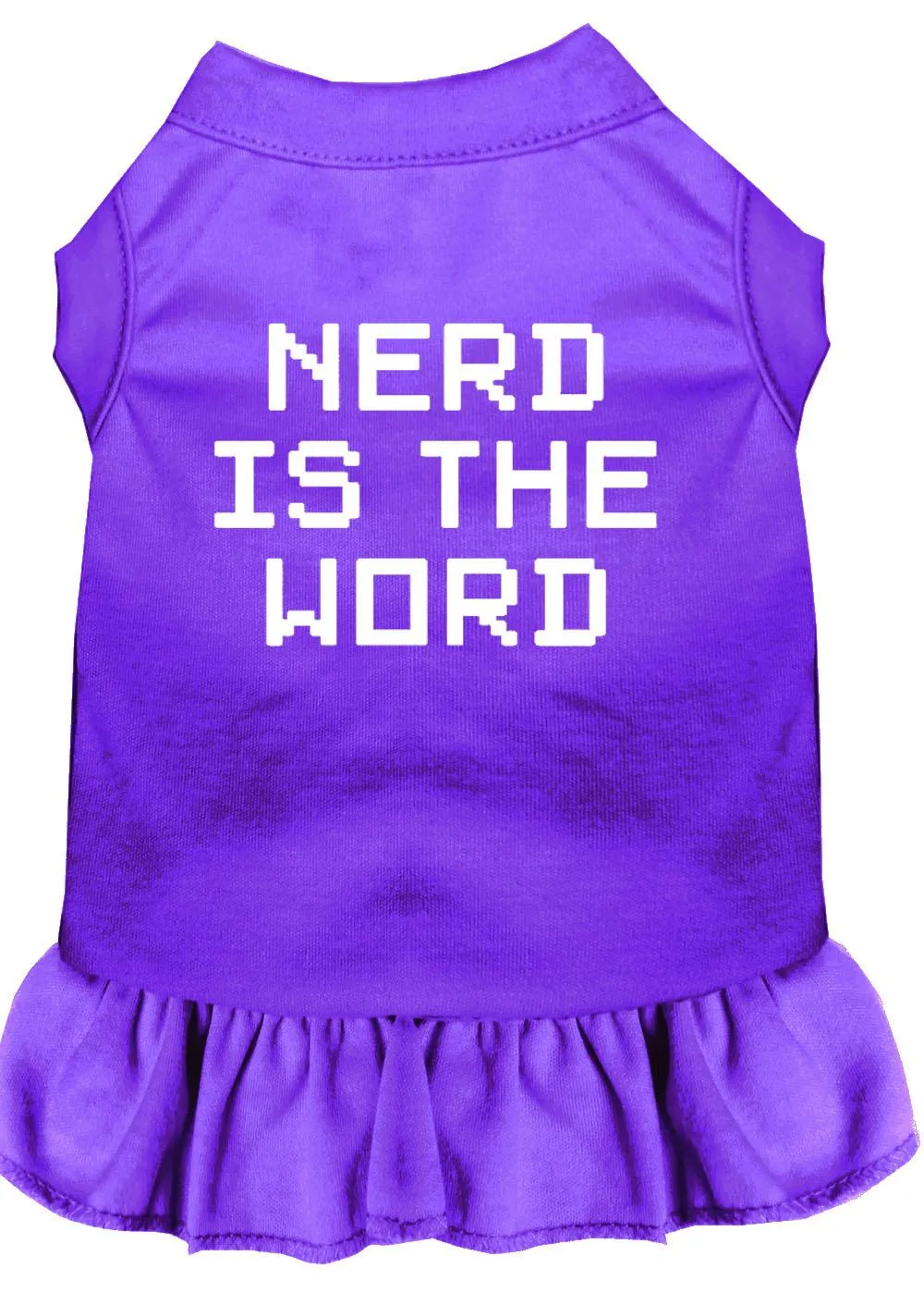 Nerd Is The Word Screen Print Dress Purple Med (12)