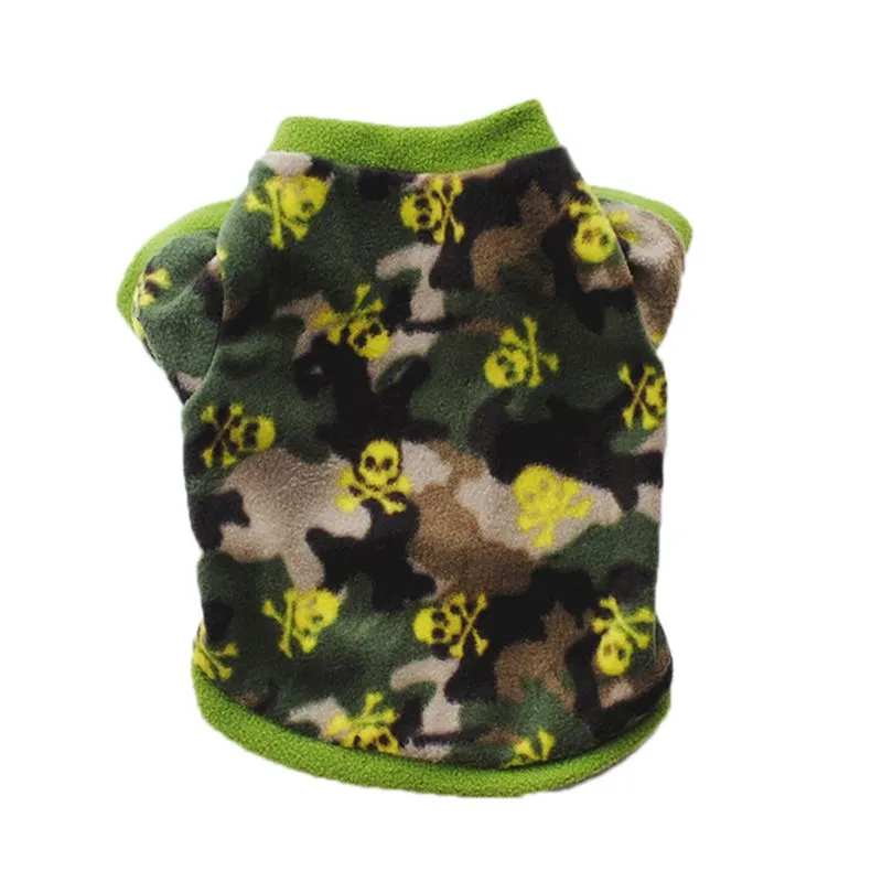 Print Pet Dog Cats Plush Clothes T-Shirt for Small Dogs Pet Christmas Costume Chihuahua Soft Hoodie