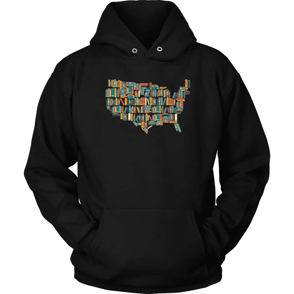 "USA Bookish Map" Hoodie