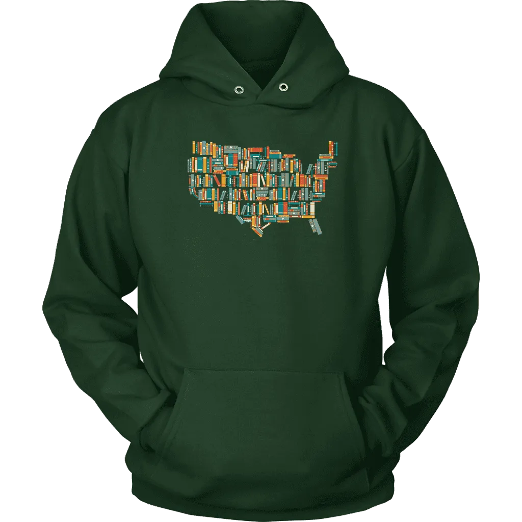 "USA Bookish Map" Hoodie