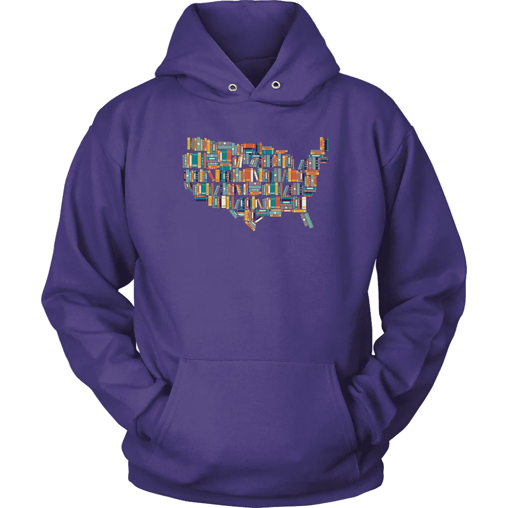 "USA Bookish Map" Hoodie